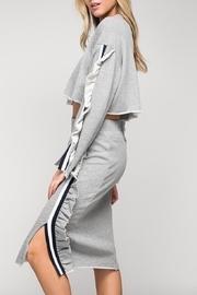  Crop Ruffle Sweatshirt