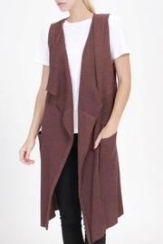  Burgundy Sleveless Cardigan