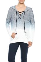  Lace Up Ombre Hoodie