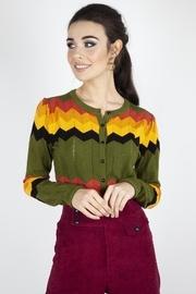  Chevron Knit Cardigan