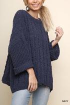  Chenille Pullover Sweater