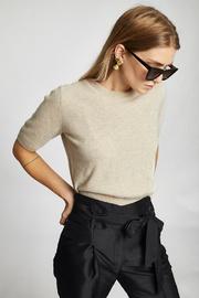  Cashmere Short Sleeve Sweater