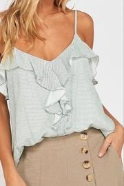  Striped Ruffle Cami Top