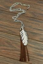  Feather Tassel Necklace