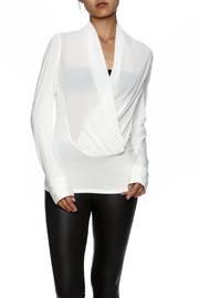  White Cowl Neck Blouse