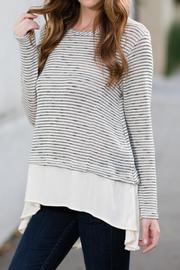  Stripe Ruffle Top