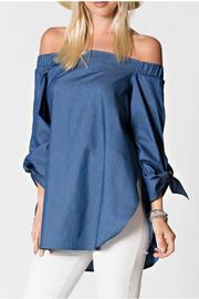  Off-shoulder Denim Top