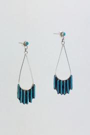 Native-american Needle-point-turquoise Earrings