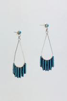  Native-american Needle-point-turquoise Earrings
