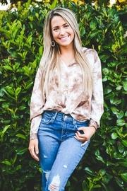  Neutral Tie-dye Top