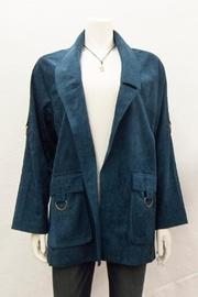  Suede Notched-lapel Coat
