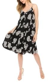  Black Floral Midi-dress