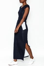  Navy Bareback Maxi Dress
