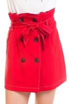  Paperbag Button Skirt