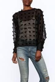  Sheer Top With Pompoms