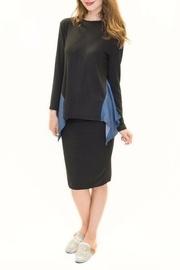  Asymmetrical Cotton Denim Top