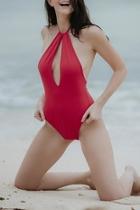  One-piece Red Swimsuit