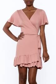  Old Rose Wrap Dress