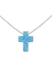  Opal Cross Necklace