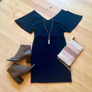  Double V Neckline Dress