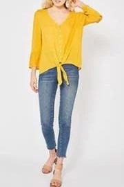 Dotted-swiss Button-up Top