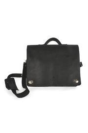  Black Leather Messenger Bag