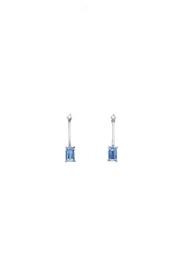  Diamond Aquamarine Drop Earrings