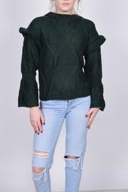  Green Ruffle Sweater