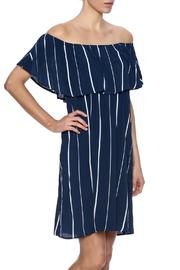  Navy Off Shoulder Dress