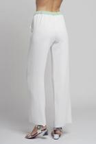  White Crepe Pants