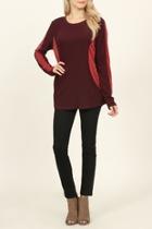  Two-tone-side & Sleeve-accented-sweater