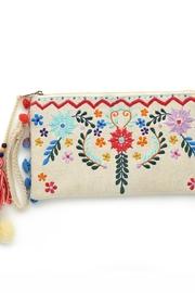  Embroidered Flower Clutch