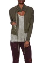  Olive Cropped Jacket