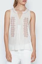  Marl Embroidered Top
