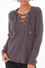  Lace-up Thermal Hoodie