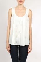  White Pleated Top
