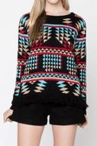  Aztec Tassel Sweater