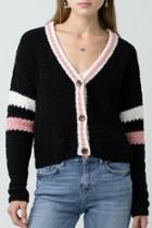  Chenille Cropped Cardigan