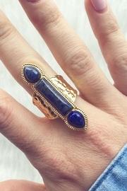  Lapis Pyramid Ring