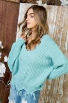  Mint Destroyed-edge Sweater