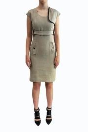  Beige Leather Dress