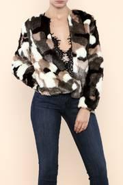  Multi Colored Vegan Fur Jacket