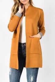  Camel Pocket Cardigan