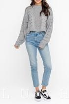  Distressed Sweater Top