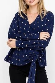  Draped Print Top