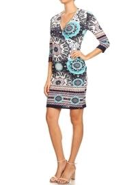  Mandala Faux-wrap Dress