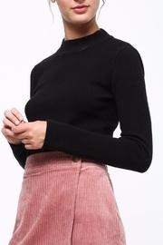  Side Slit Mock Sweater