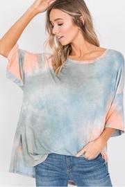  Oversized Tie-dye Top