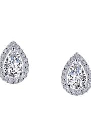  Halo Pear Stud