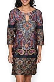  Keyhole Paisley Tunic Dress